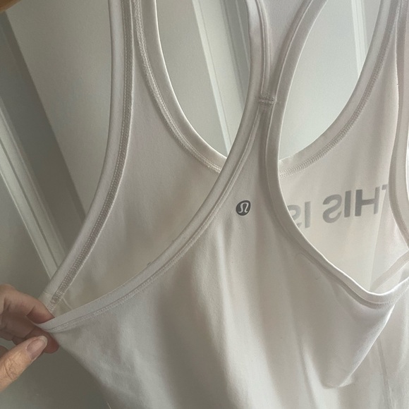 Lululemon Cool Racerback II White 2016 lW1AASS Luon Light White THIS IS Yoga 10 - Picture 8 of 9